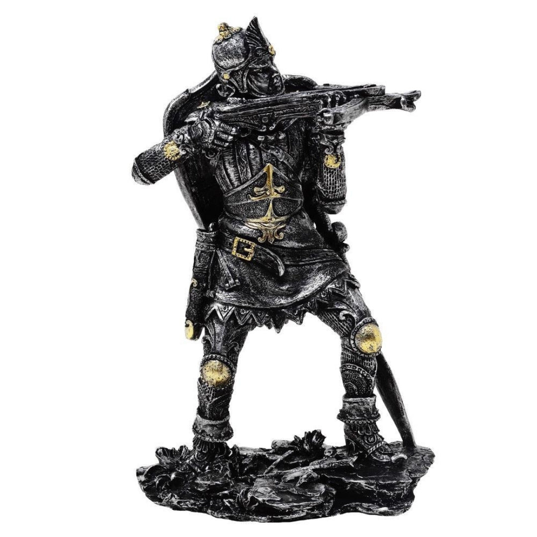 Figur mittelalterlicher Ritter mit Armbrust 20cm Armbrustschütze - Retro-Geschenk - MC-23151
