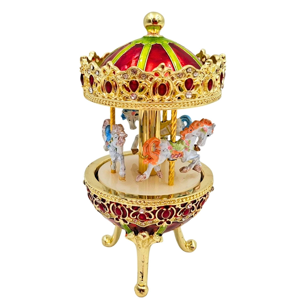 Metall-Spieluhr Karussell - Premium-Dekoration - Geschenk für Mädchen - MX-014