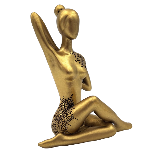 Yoga - goldene Dekofigur – Geschenk für Yoga-Liebhaber - 42721Y2