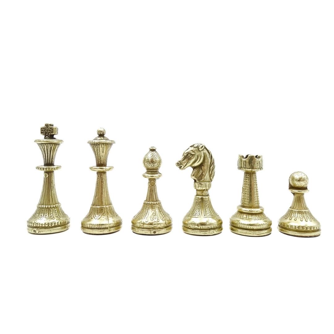 Exklusive Metall-Schachfiguren Italfama 28x28 cm – N035