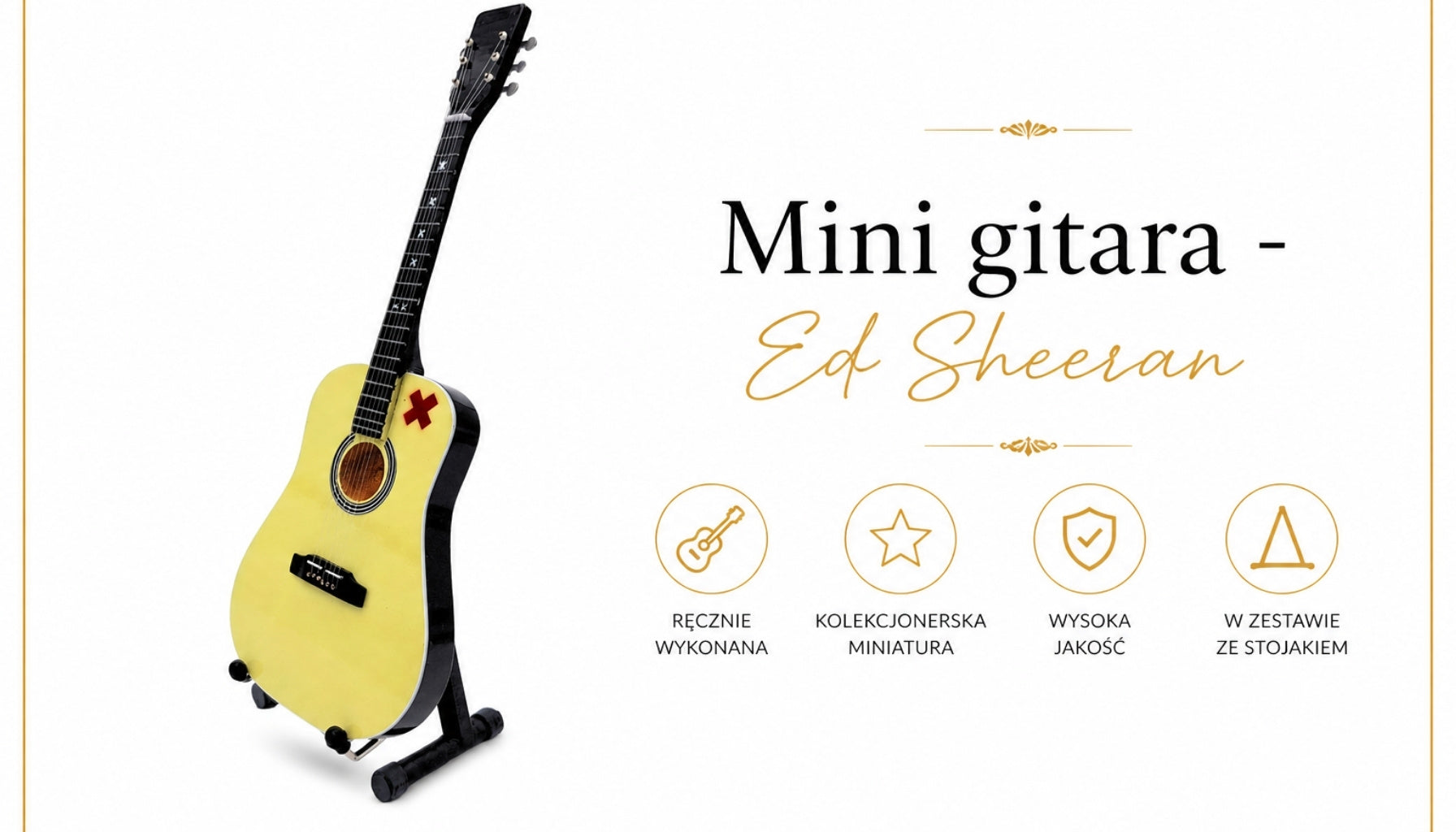Mini-Gitarre - Ed Sheeran 27,5 cm - MGT-7894