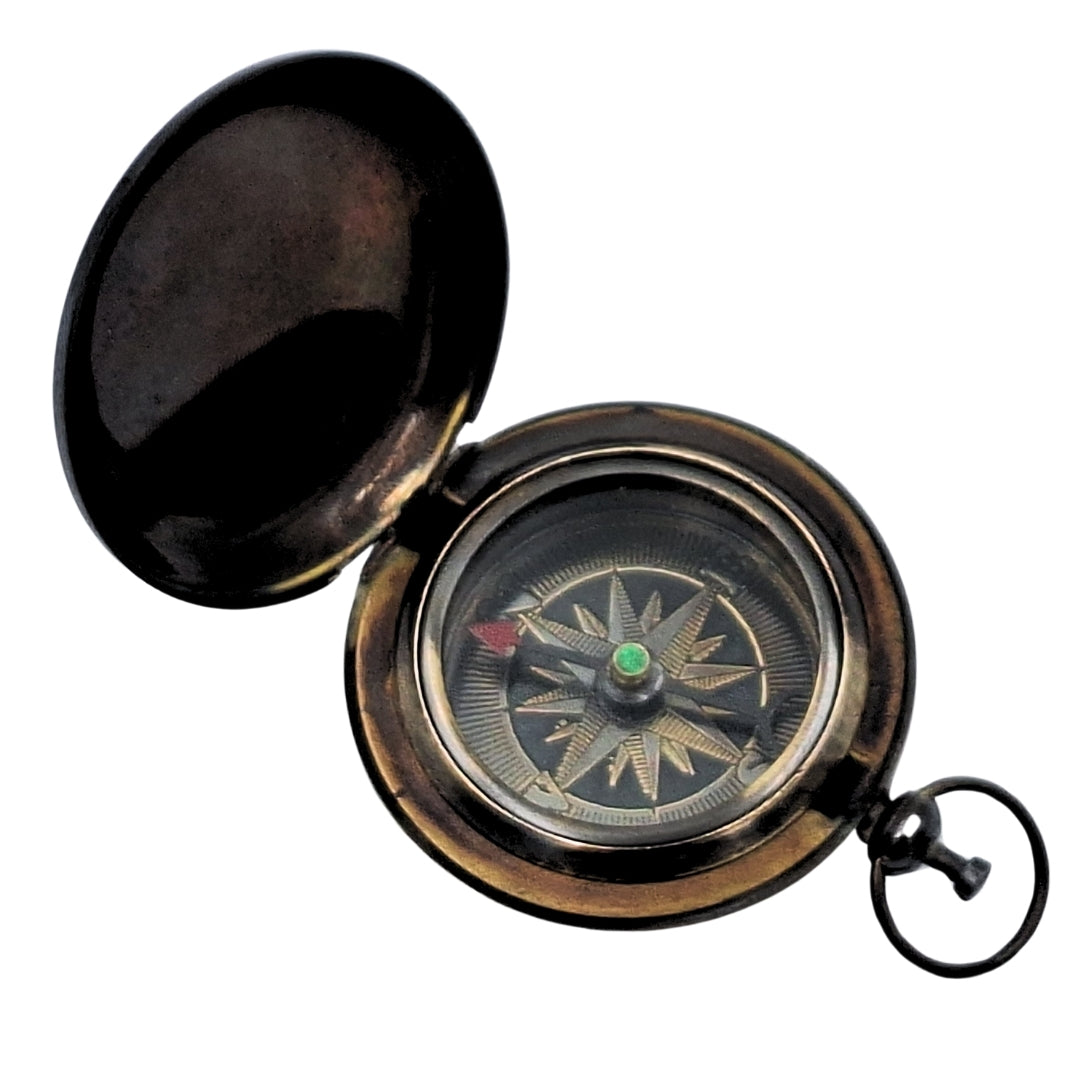 Retro-Wanderkompass – Messing – Antik-Finish - NC2884