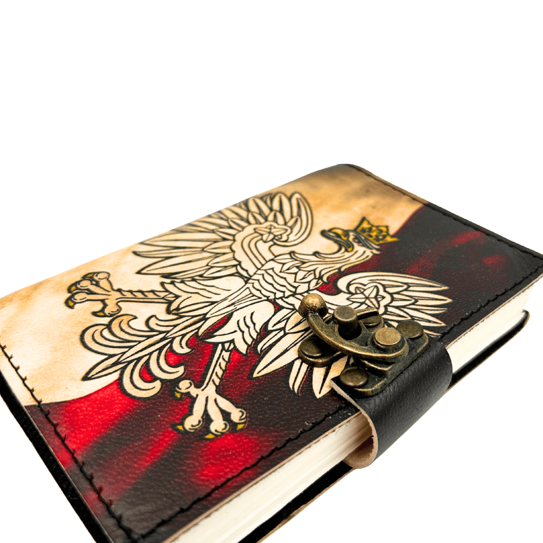 Ledernotizbuch Tagebuch Polnischer Adler patriotisch - 200 Seiten - AH13