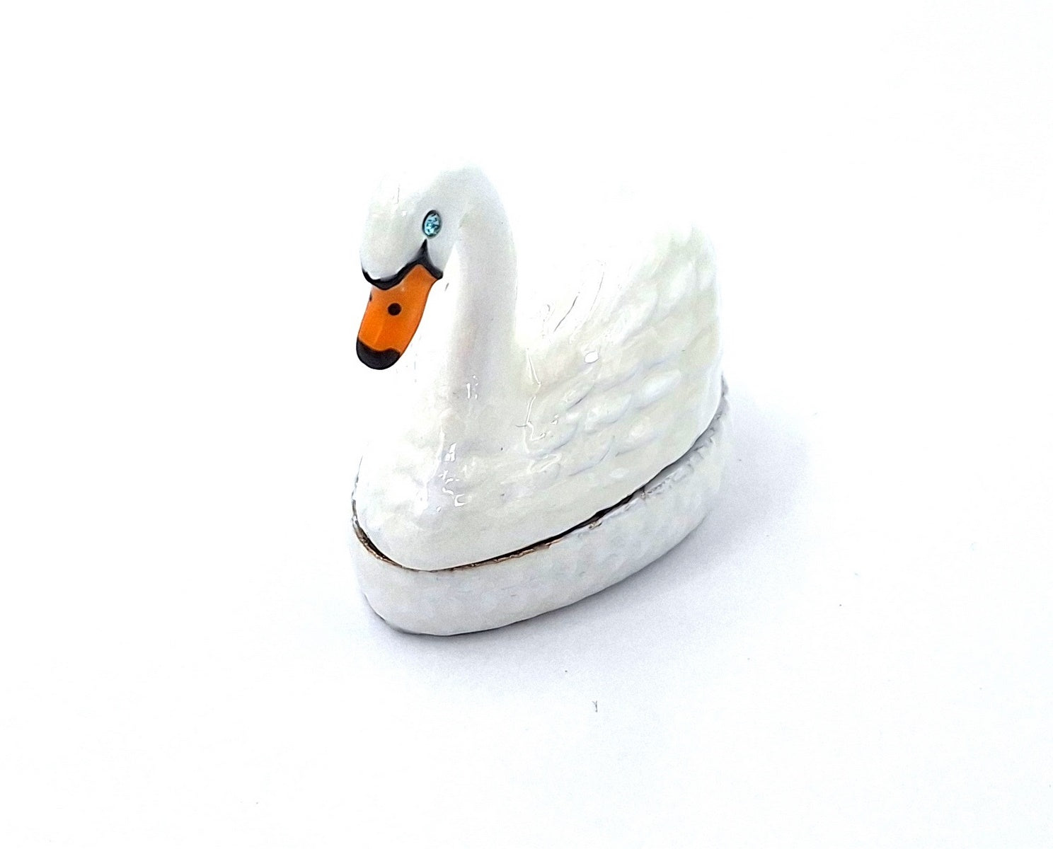 Außergewöhnliches kleines Geschenk-Metallkästchen – Schwan - B0736-02