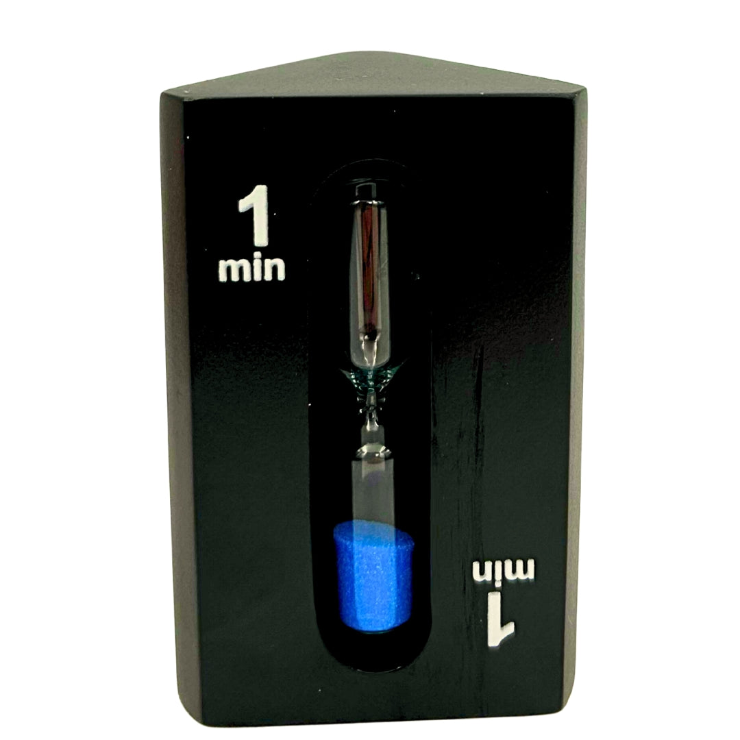 1-3-5-Minuten-Sanduhr, dreiseitig, schwarz - ideal für Brettspiele - STW6
