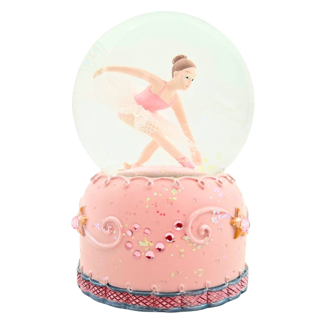 Spieluhr tanzende Ballerina in Glaskugel 12cm - MG-19016