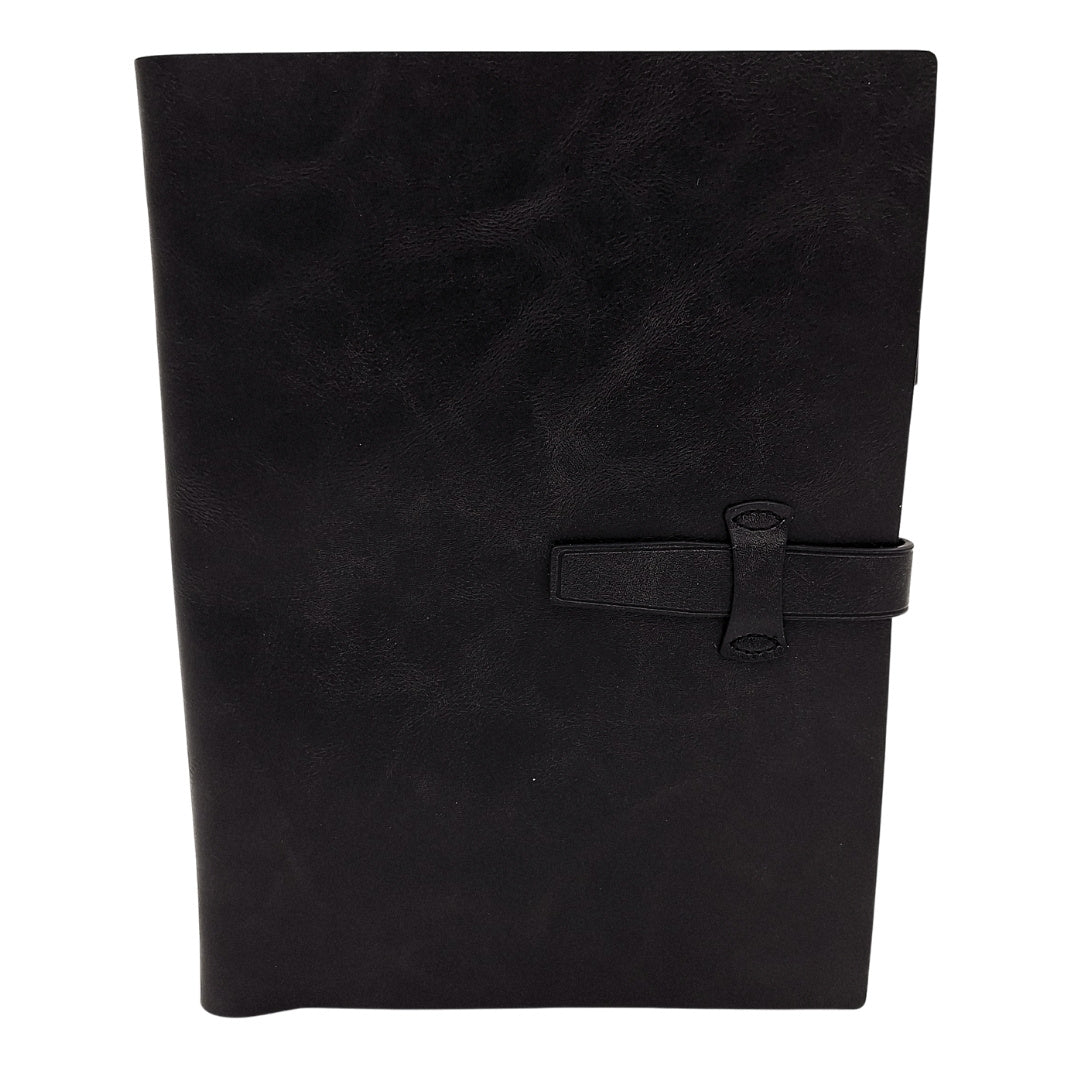 Elegantes Leder-Notizbuch A5 Vintage Retro mit Verschluss – Tagebuch Journal – EE4