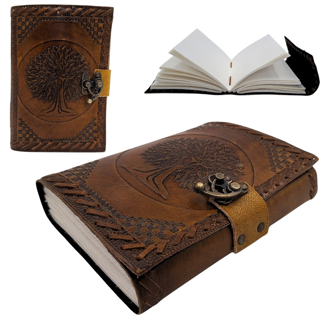 Leder-Notizbuch Vintage Retro 200 Seiten – Baum des Lebens - AH01