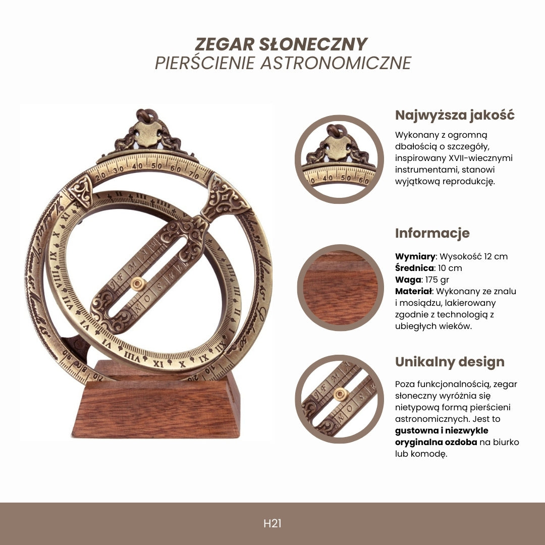 Sonnenuhr - astronomische Ringe H21