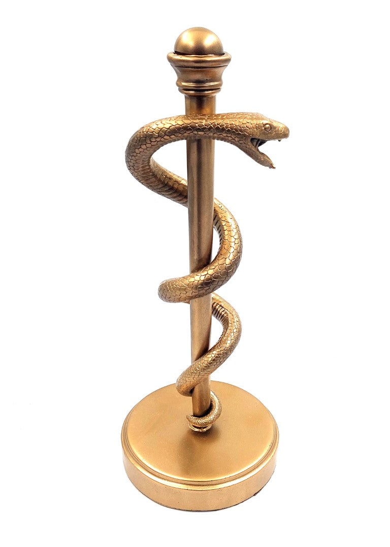 Goldener Äskulapstab 30cm - Geschenk für Ärzte Harz - MC-9634G