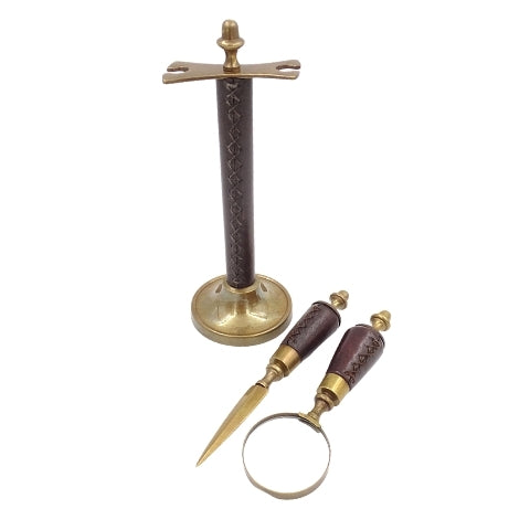 Schreibtisch-Set Lupe und Brieföffner MIS-0742