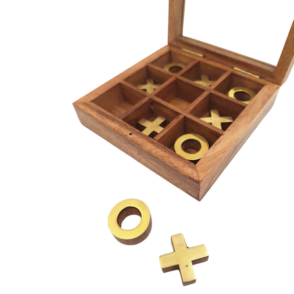 Tic-Tac-Toe in Schachtel mit Glasdeckel - DNU-004
