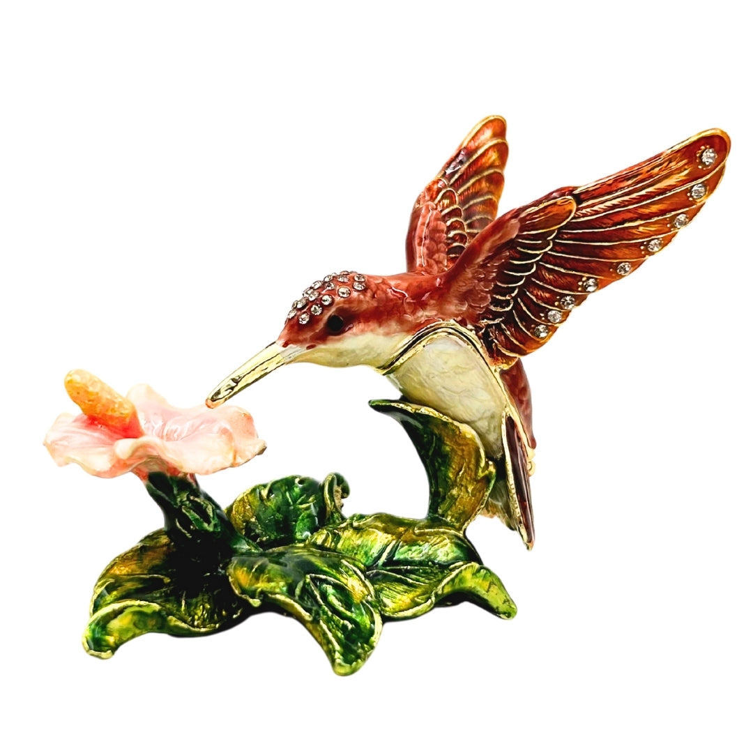 Exklusive kleine Schmuckschatulle mit Kristallen verziert – Kolibri – HX357