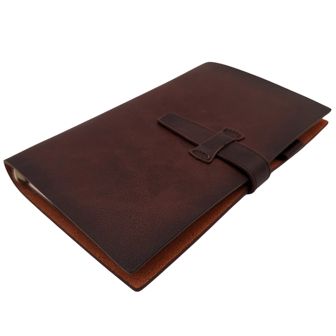 Elegantes Leder-Notizbuch A6 Retro Vintage mit Verschluss – Tagebuch – EE3