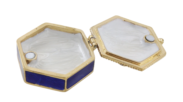 Reich verziertes kleines Geschenk-Metallkästchen mit Kristallen - B0035-08BL