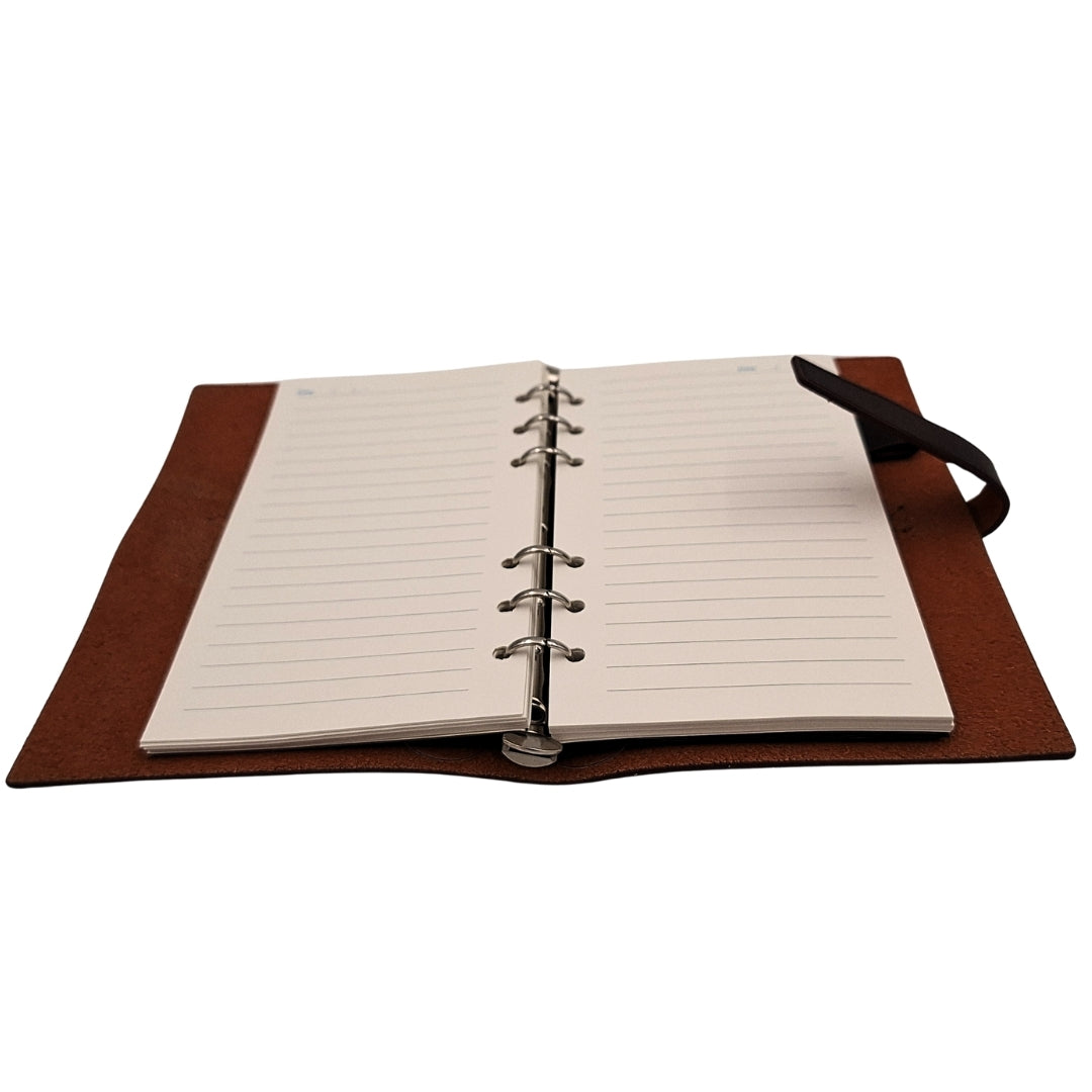 Elegantes Leder-Notizbuch A6 Retro Vintage mit Verschluss – Tagebuch – EE3