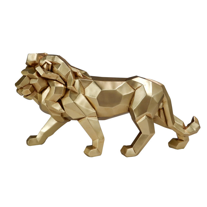 Dekofigur Löwe Gold Groß 43cm Modern - 43477Y2