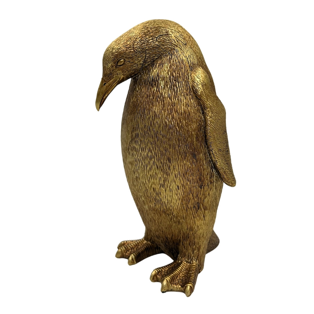 Dekorfigur goldener Pinguin Höhe 20,5 cm – 3989FJZ