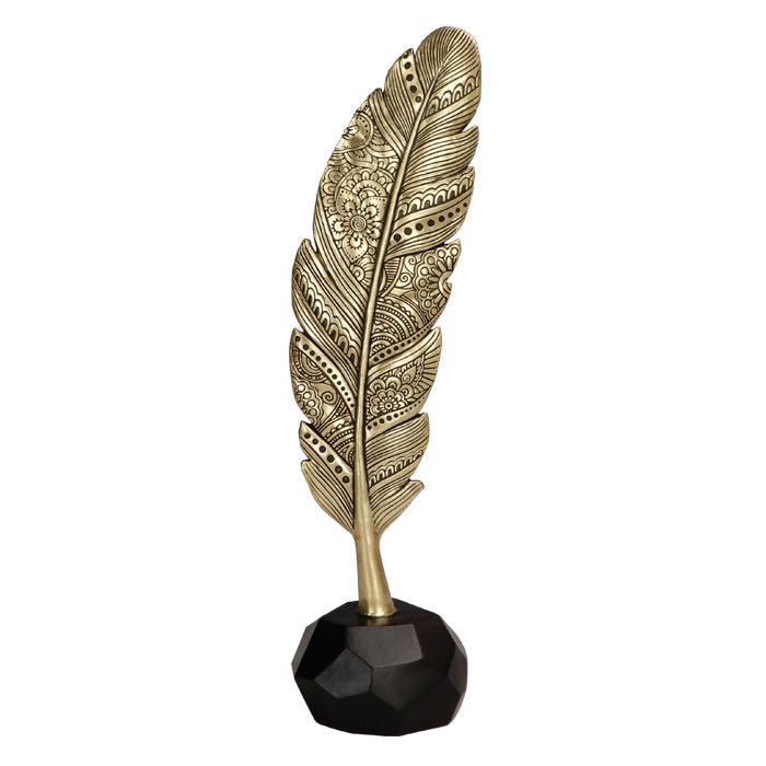 Goldene Dekoration - Feder - 30,7 cm - 43933FJH