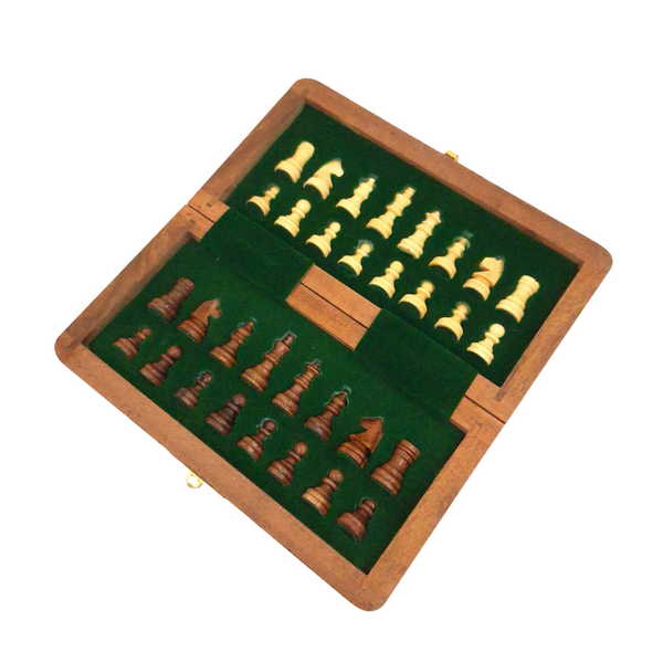 Magnetisches Holzschach 17x17cm - Klappbar - DNU-025