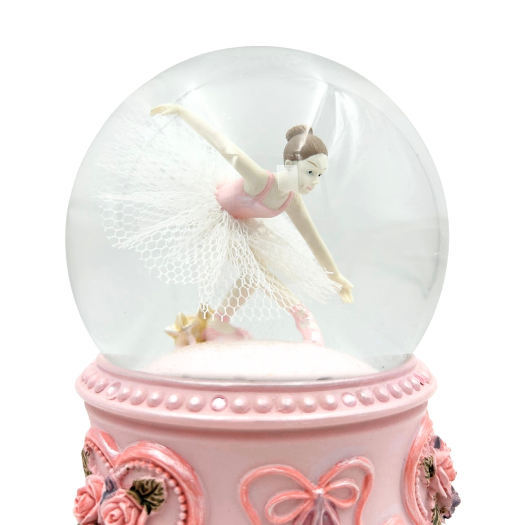 Spieluhr mit tanzender Ballerina in Glaskugel 15cm – MG-963