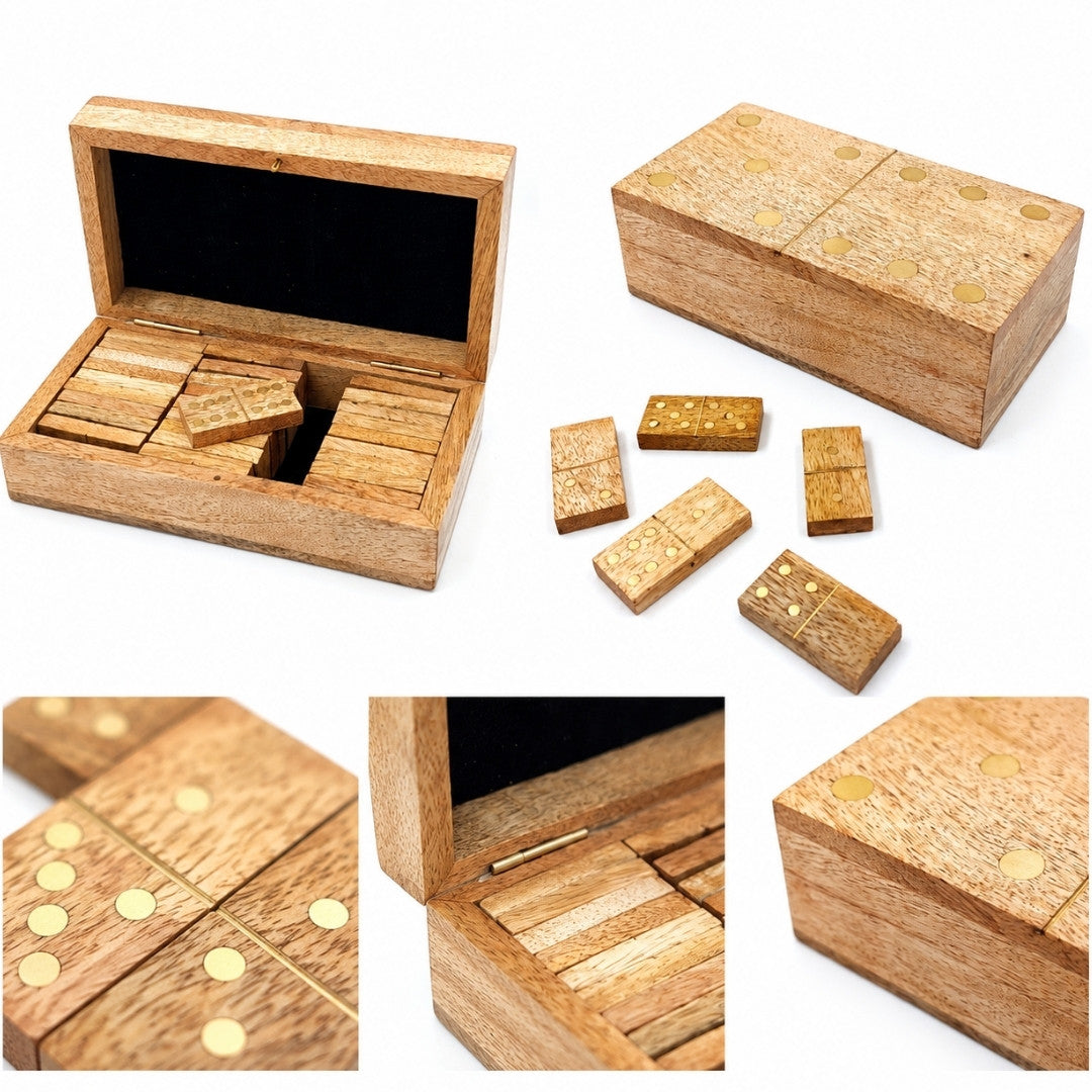 Holzdomino in einer Schachtel aus Mangoholz
- BR157