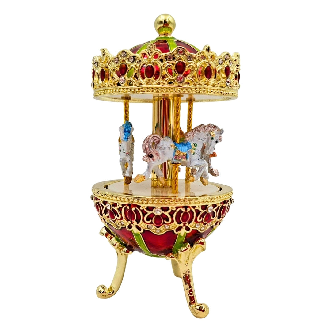 Metall-Spieluhr Karussell - Premium-Dekoration - Geschenk für Mädchen - MX-014