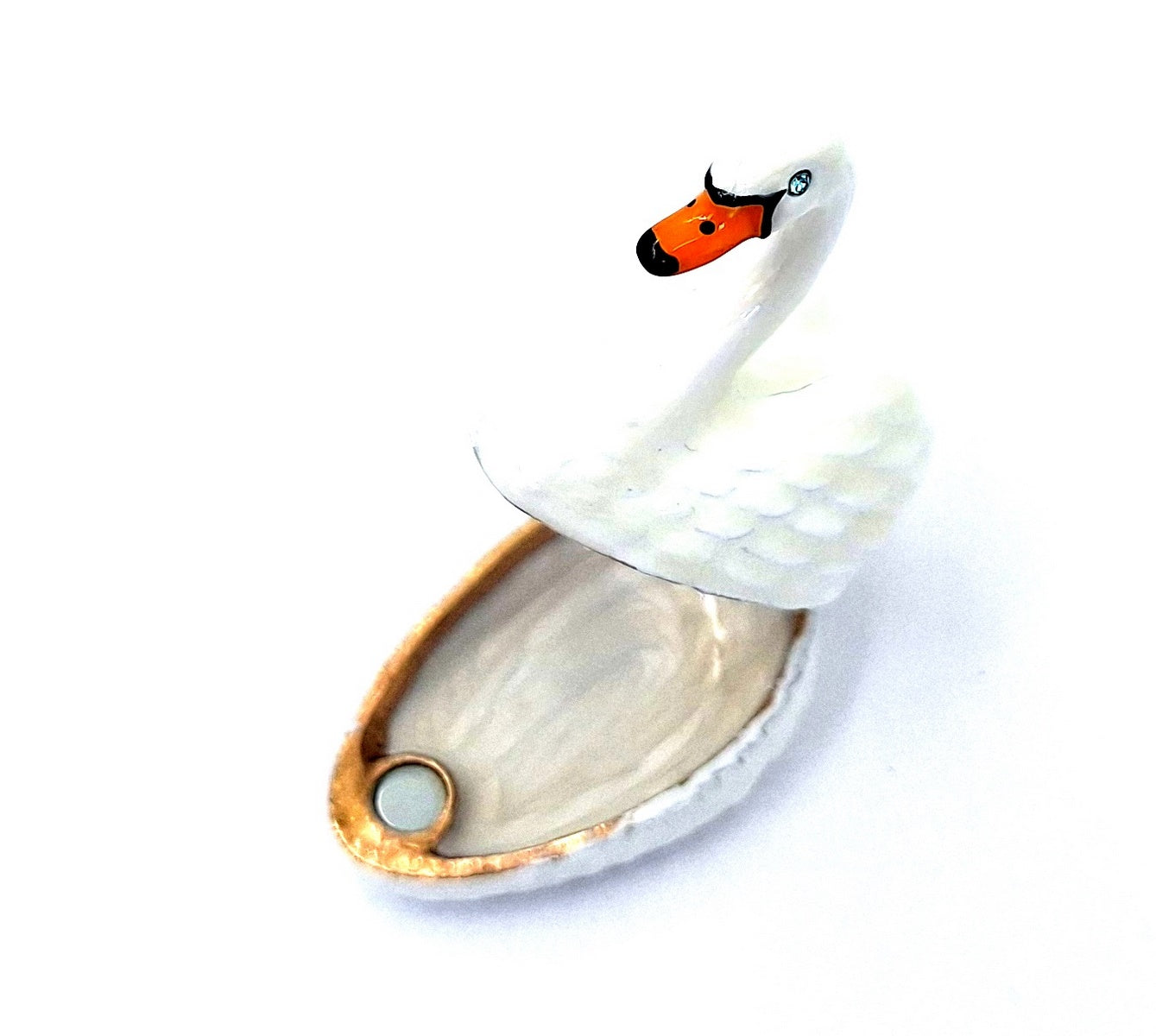 Außergewöhnliches kleines Geschenk-Metallkästchen – Schwan - B0736-02