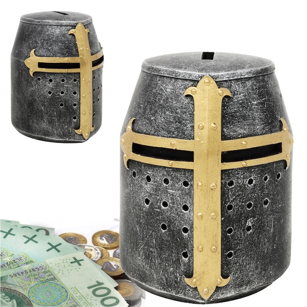 Spardose Kreuzritter-Ritterhelm – Ideal als Geschenk – MC-23092