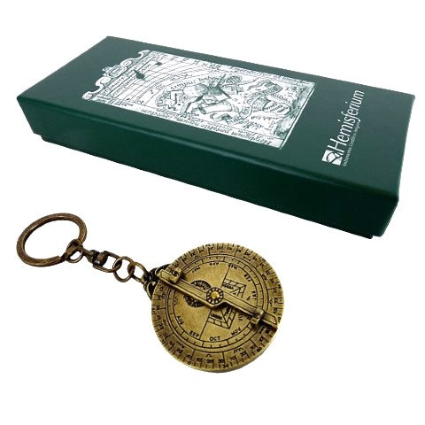 Premium-Schlüsselanhänger Astrolabium aus Messing - Geschenk Astronomie – H80