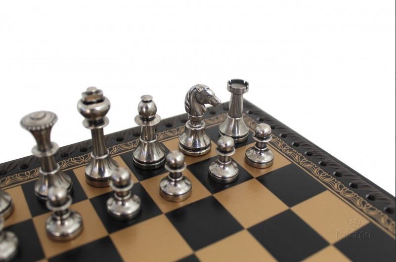 Exklusive Messing-Schachfiguren Italfama 28x28 cm – N001