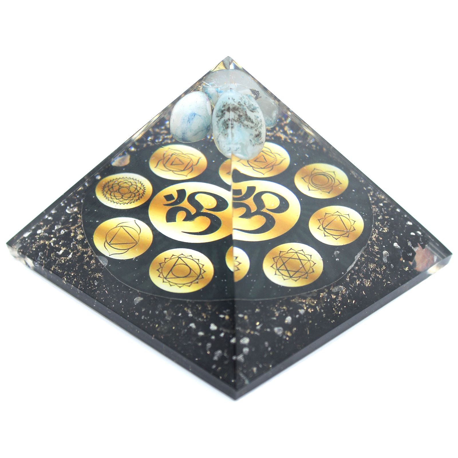 Orgonit-Pyramide Midnight Om Chakra