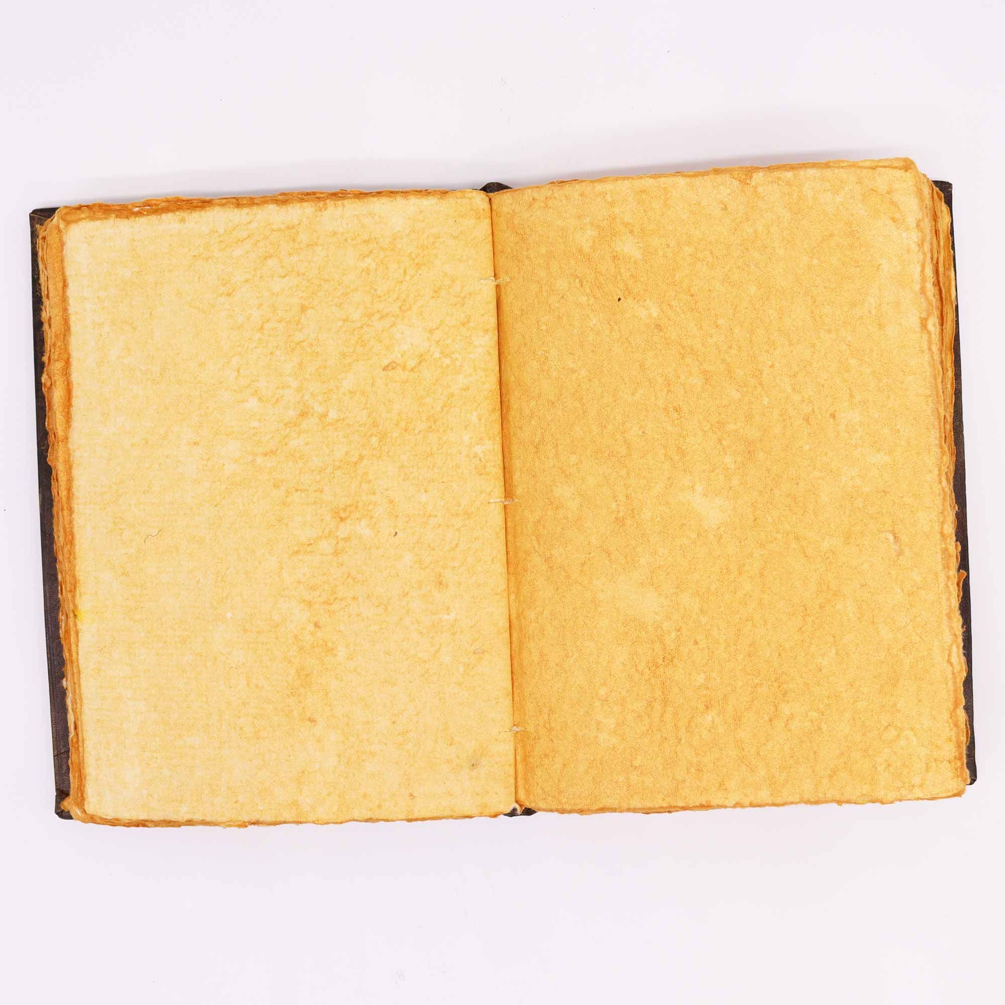 Elegantes Notizbuch Hefty Brown Tan mit Zinc-Rose-Motiv