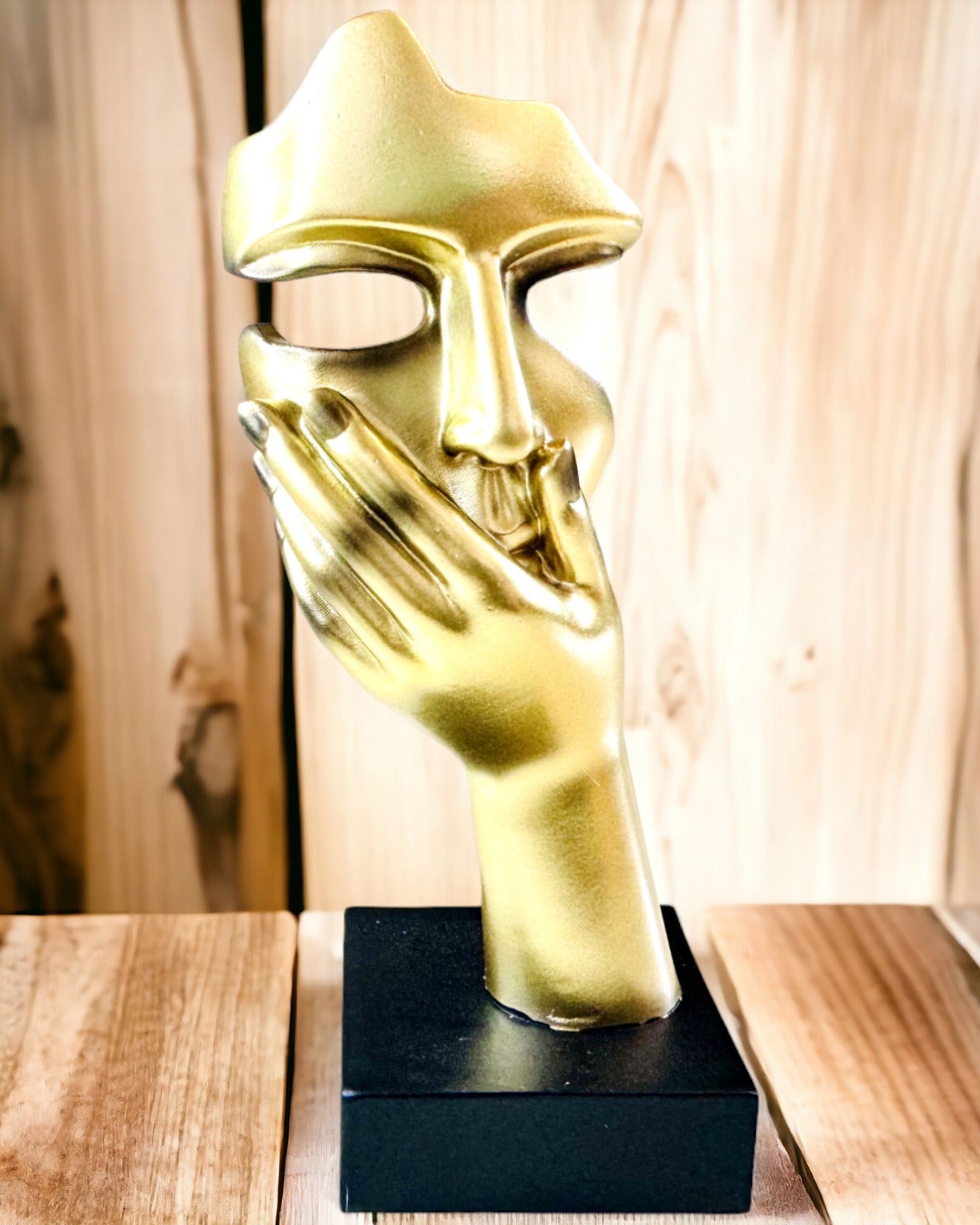 Abstrakte Handskulptur "Berührung der Kunst" - Bürodekoration im europäischen Stil, Personalisierung mit Gravur 2 Stück