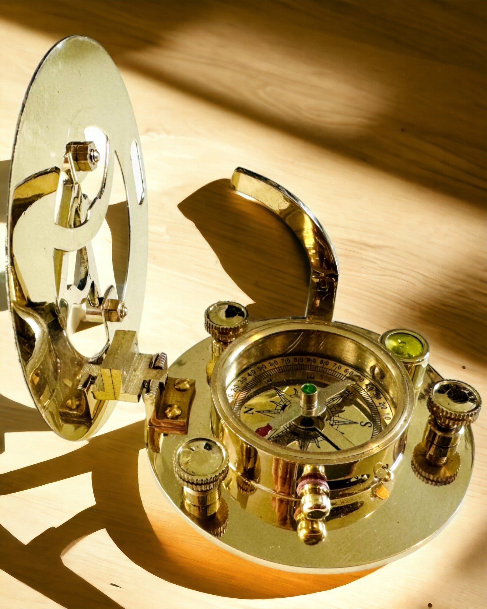 Navigationskompass mit Sextant und Personalisierungsmöglichkeit - Maritim XL