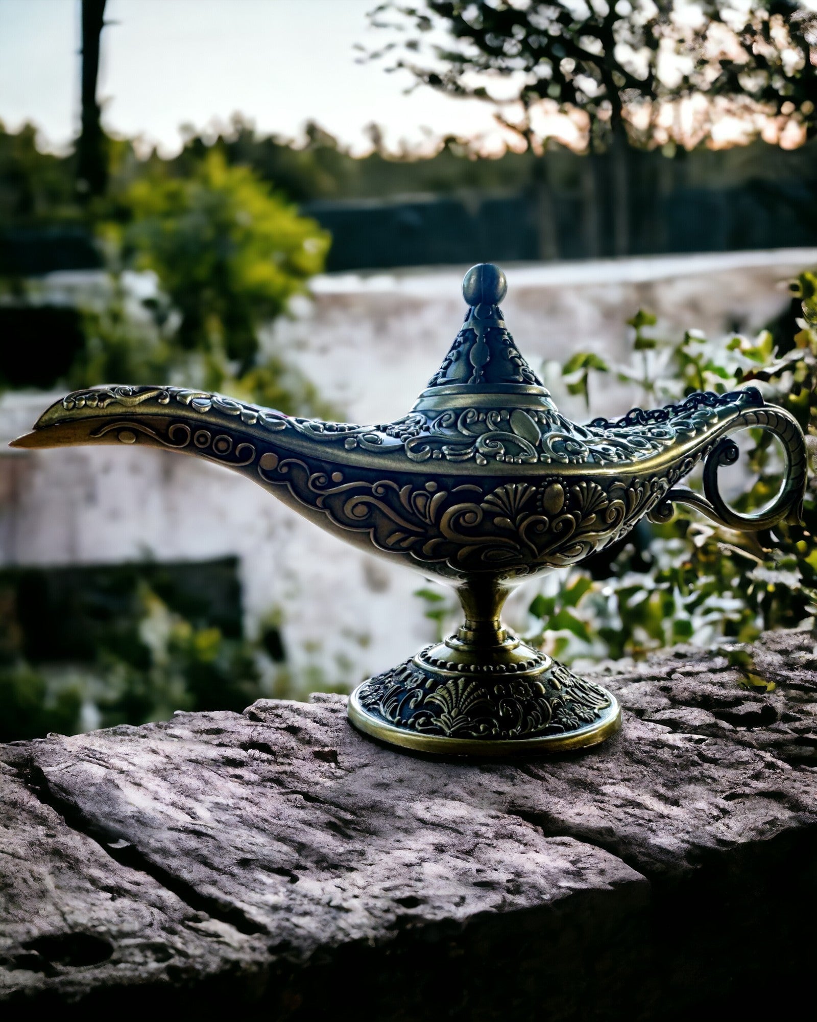 Magische Lampe von Aladin mit Gravuroption - Variante Geschreddertes Gold