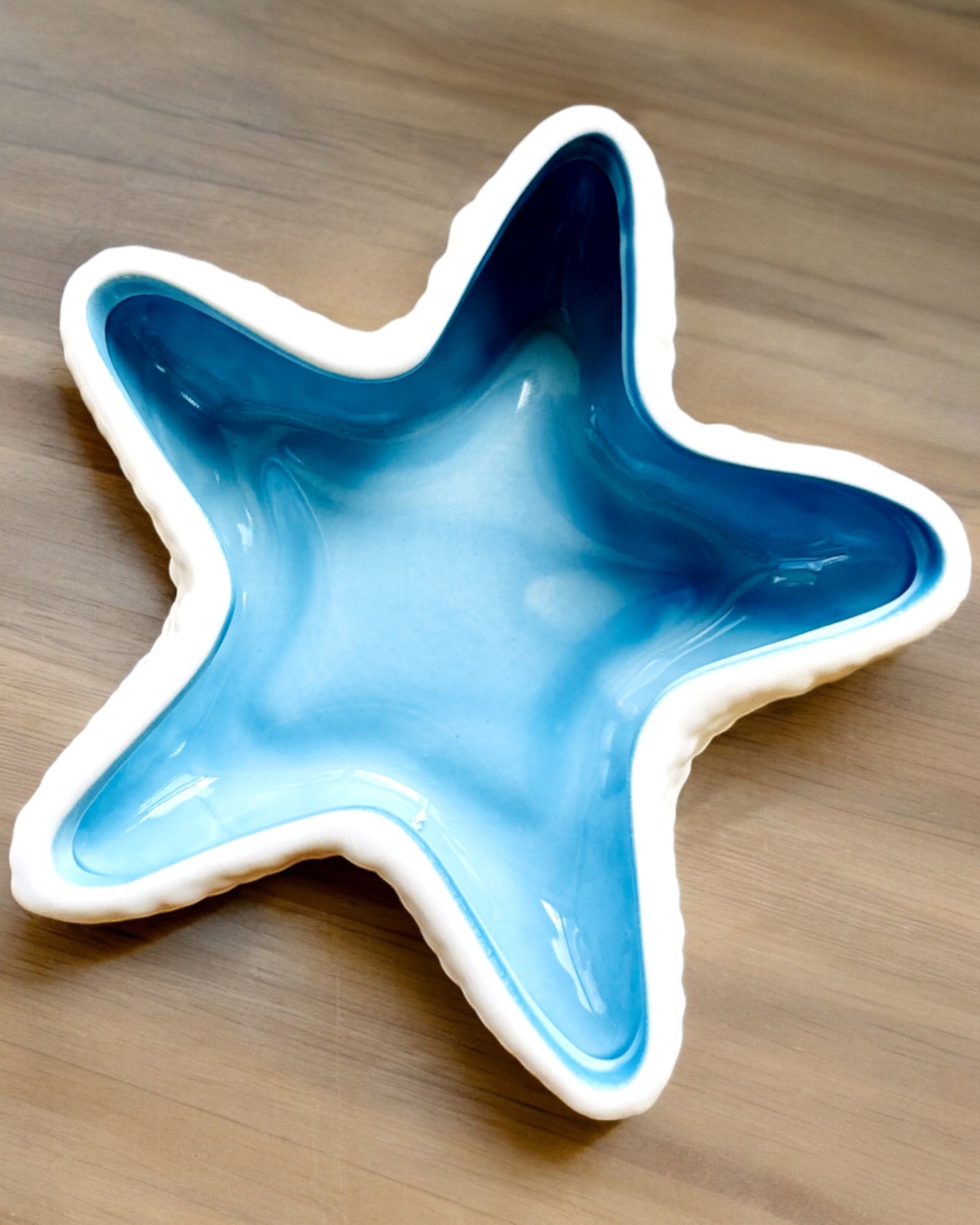 Keramikschale "Sternenglanz" - 14 cm Breite - als Geschenk, Personalisierung mit Gravur