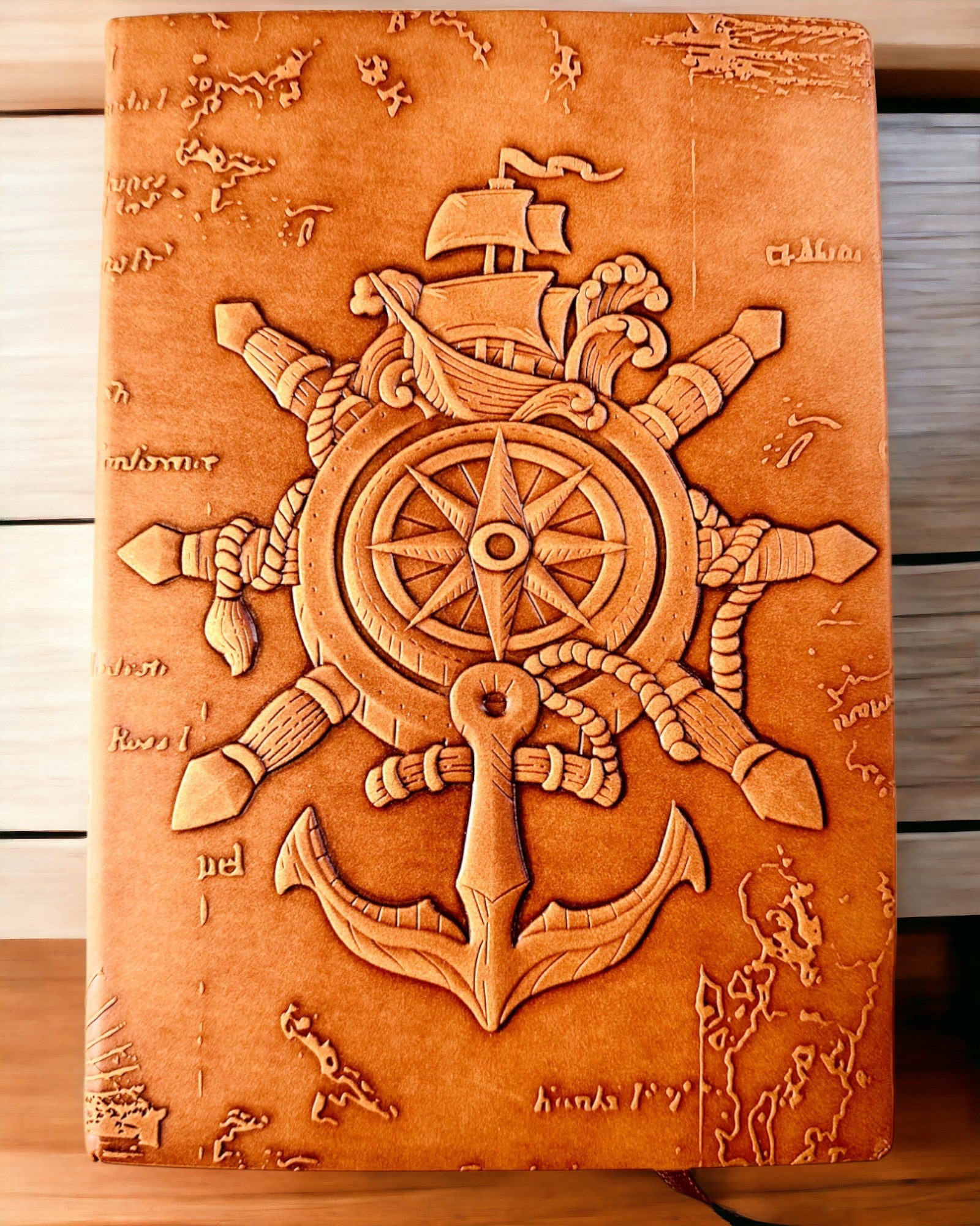 Notizbücher mit Segelmotiv „Nautica“ mit Personalisierungsoption durch Gravur, als Geschenk