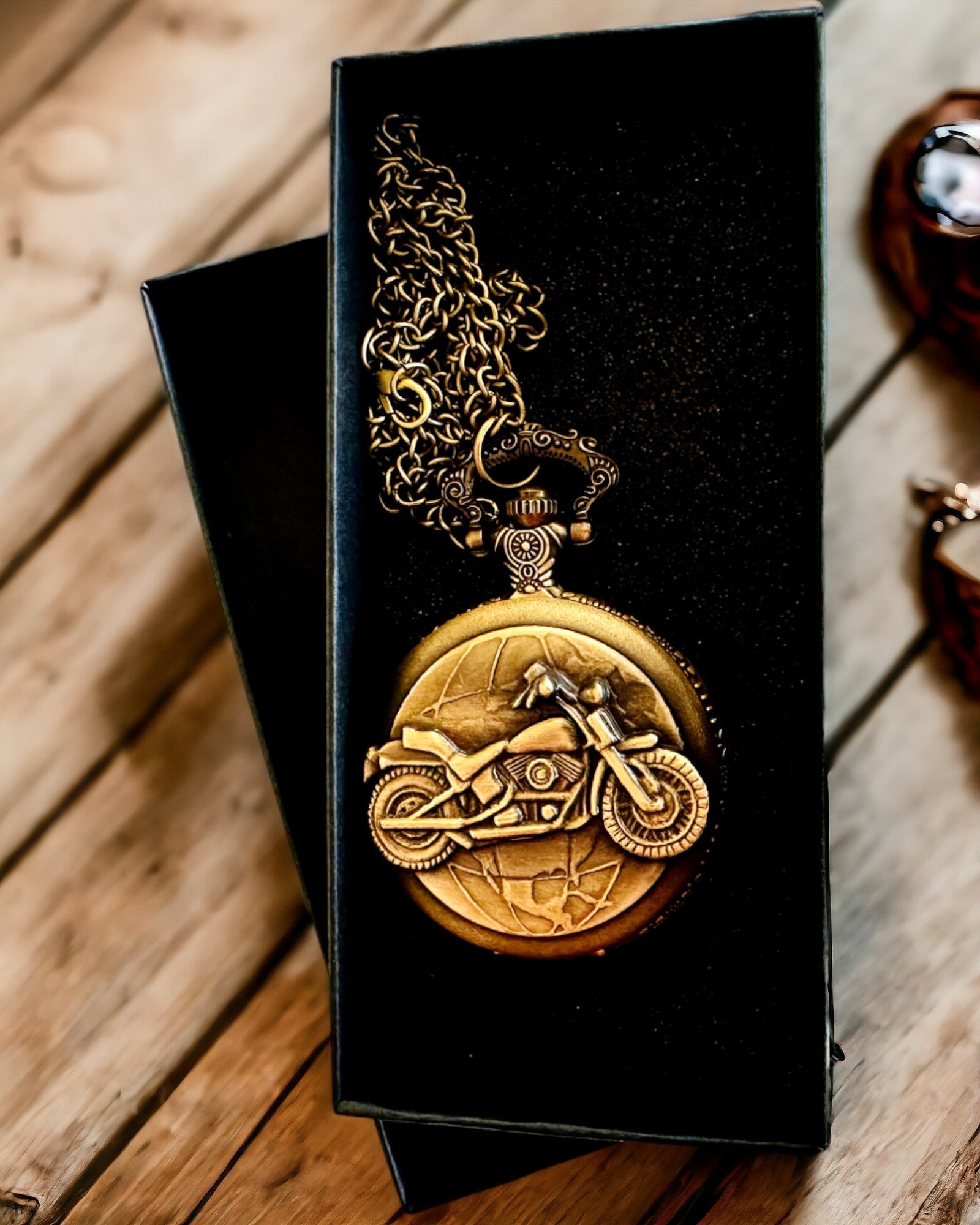 Taschenuhr "Motorrad-Elegant" – Gravur