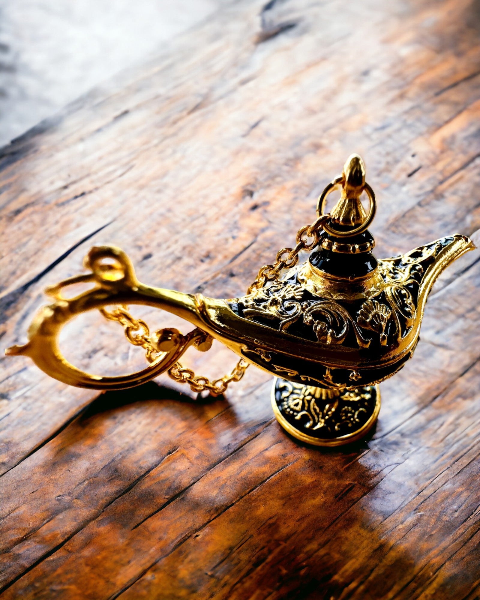 Kleine 4 cm Magische Lampe von Aladin, Schlüsselanhänger, 6 Farbvarianten - Verzauberte Erinnerungen, Personalisierung mit Gravur