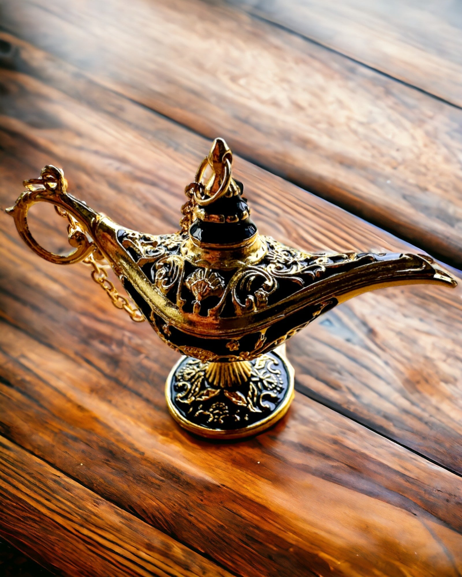 Kleine 4 cm Magische Lampe von Aladin, Schlüsselanhänger, 6 Farbvarianten - Verzauberte Erinnerungen, Personalisierung mit Gravur