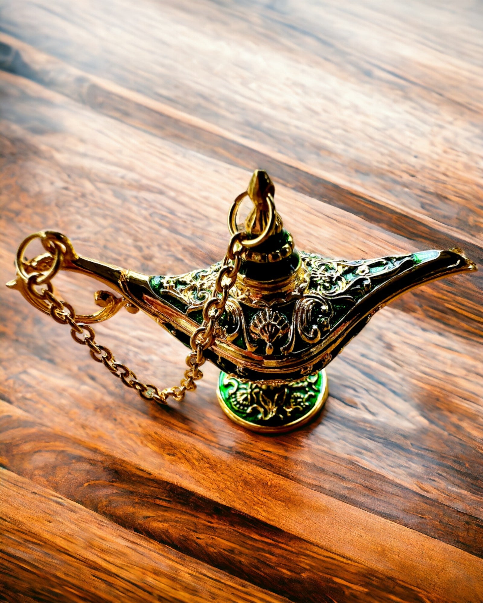Kleine 4 cm Magische Lampe von Aladin, Schlüsselanhänger, 6 Farbvarianten - Verzauberte Erinnerungen, Personalisierung mit Gravur