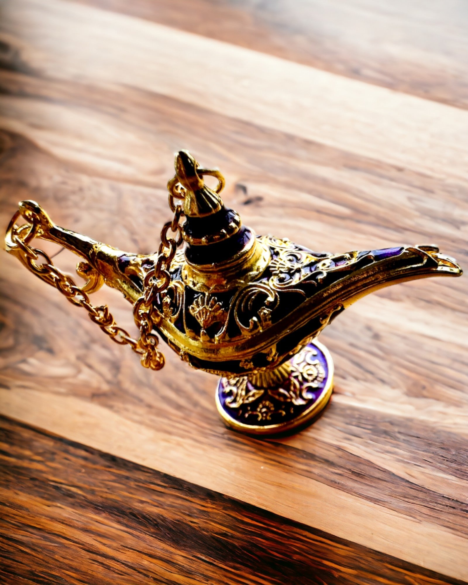Kleine 4 cm Magische Lampe von Aladin, Schlüsselanhänger, 6 Farbvarianten - Verzauberte Erinnerungen, Personalisierung mit Gravur