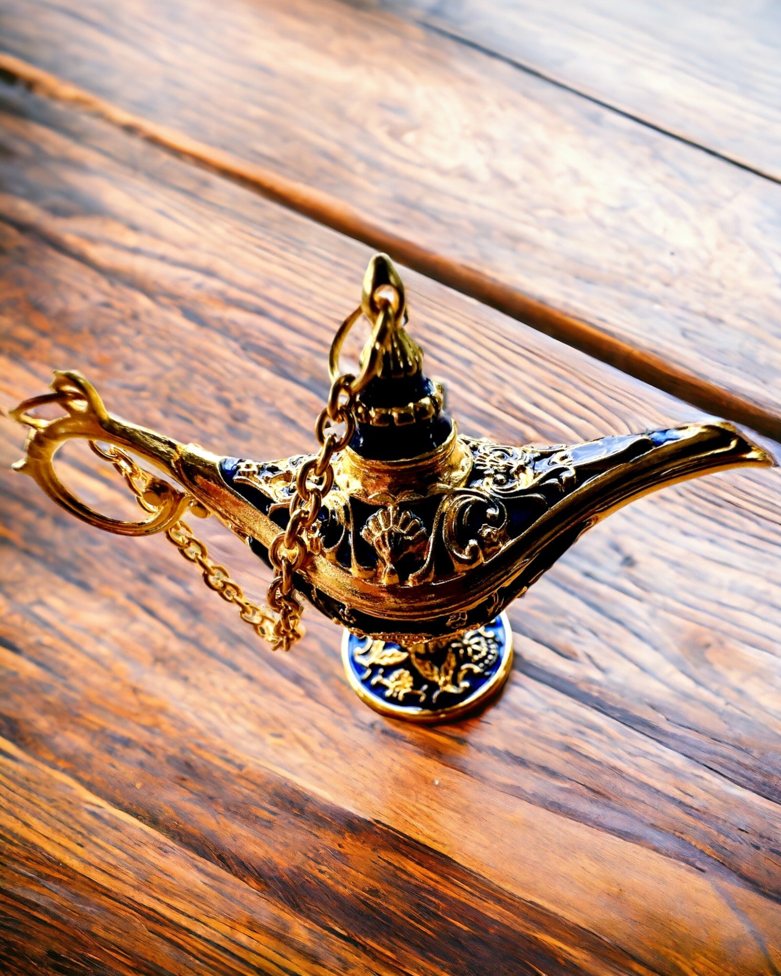 Kleine 4 cm Magische Lampe von Aladin, Schlüsselanhänger, 6 Farbvarianten - Verzauberte Erinnerungen, Personalisierung mit Gravur