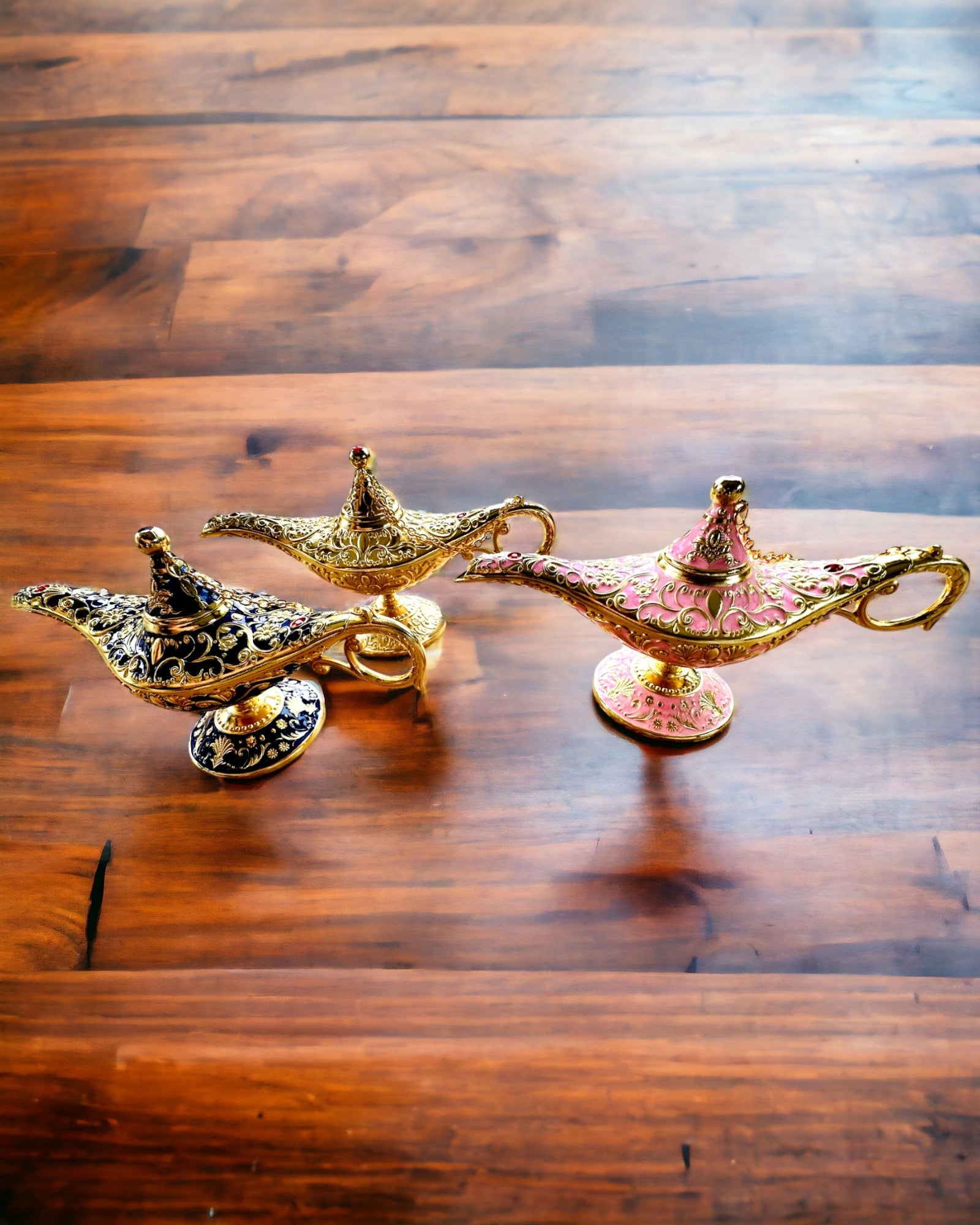 Magische Aladins Lampe mit Gravuroption - Klassische Goldene Variante, durchzogen