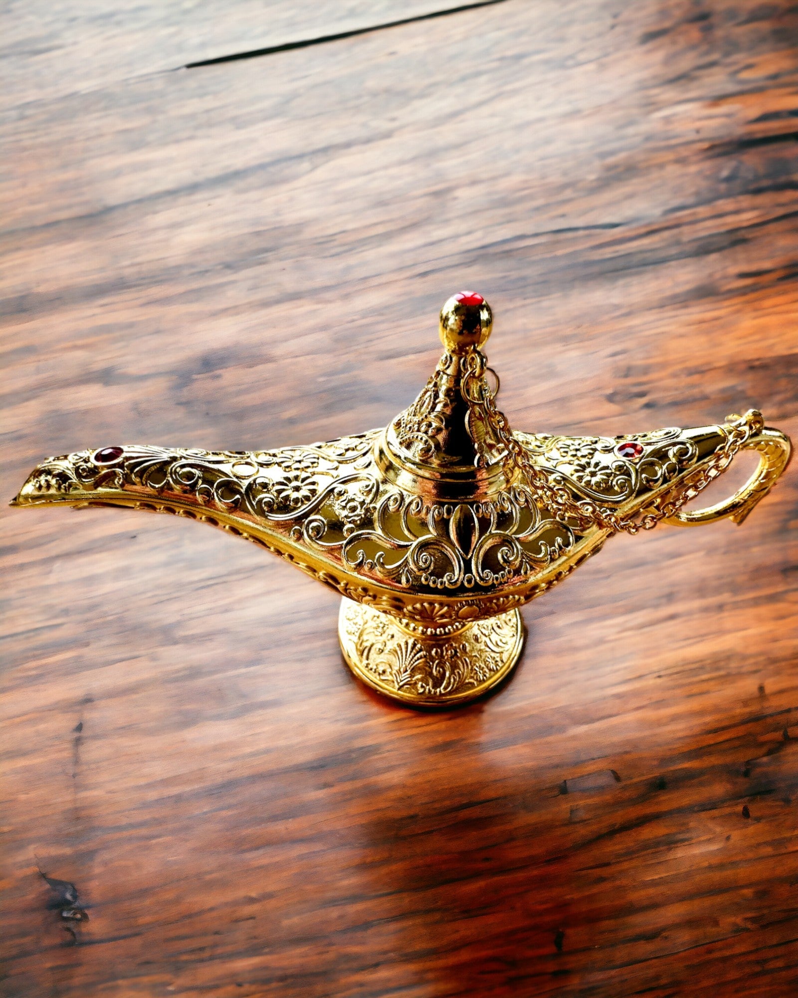 Magische Aladins Lampe mit Gravuroption - Klassische Goldene Variante, durchzogen