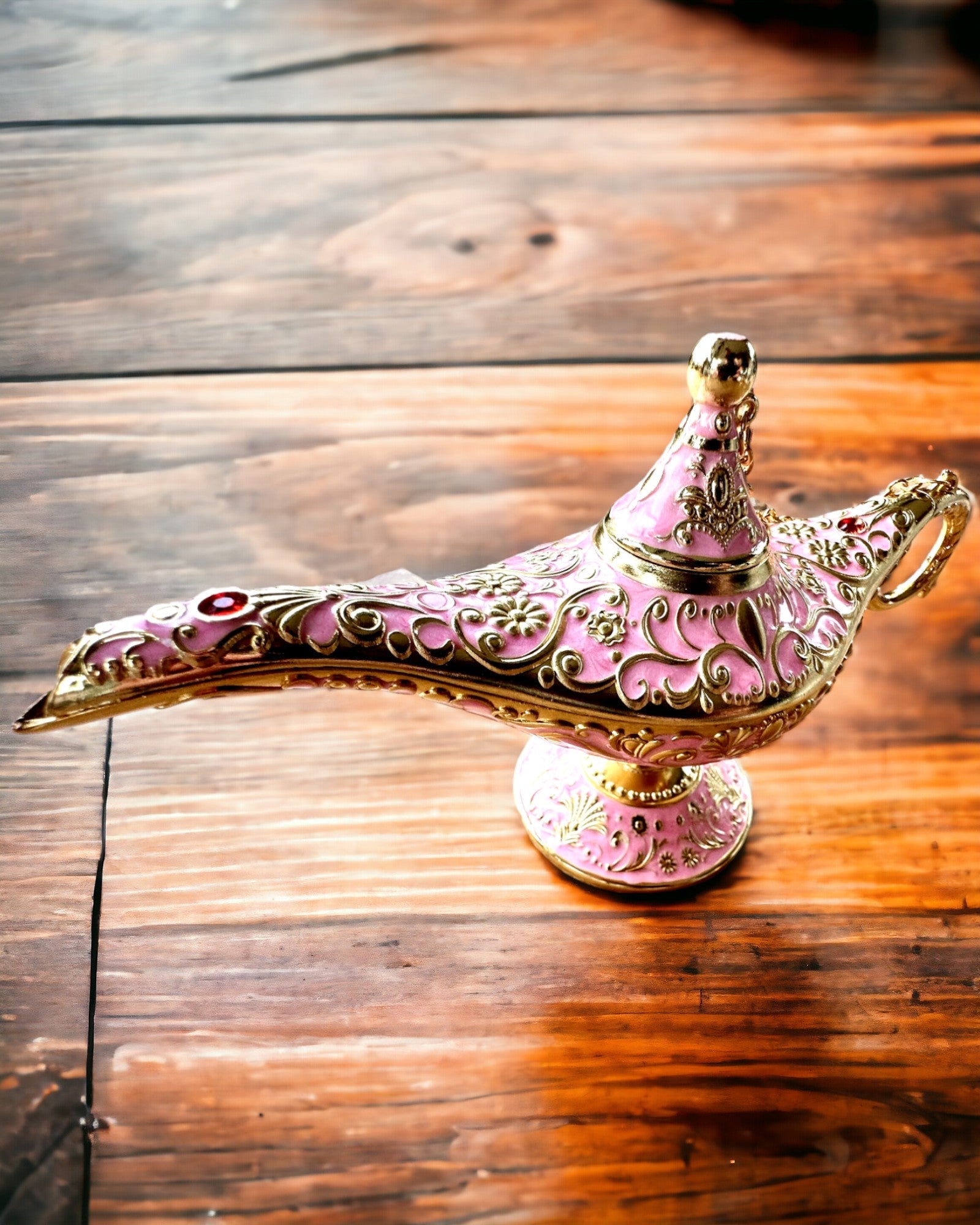 Magische Aladins Lampe mit Gravuroption - Variante Rosa, durchzogen mit Gold