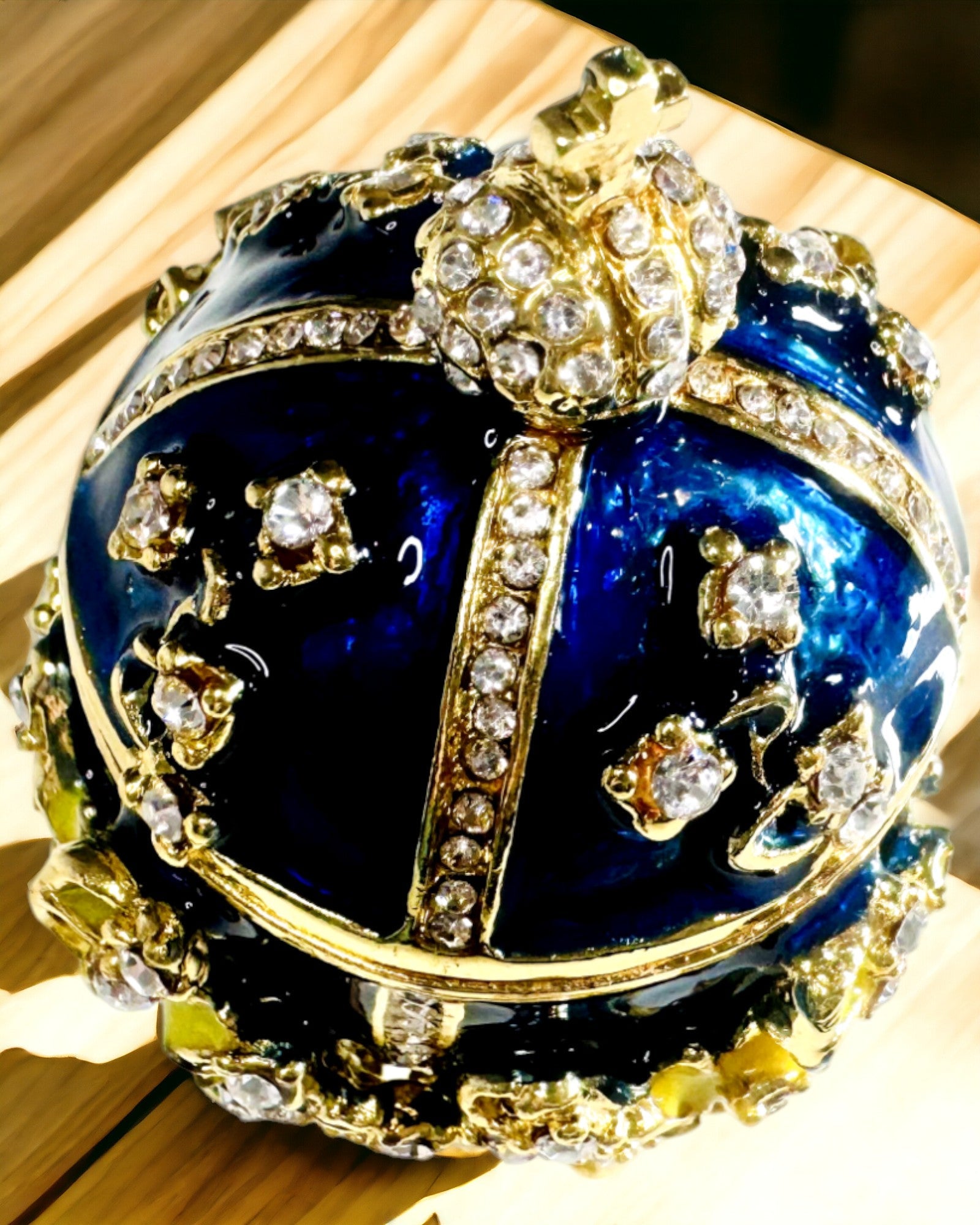 Schmuckkästchen 'Kaiserliches Ei' Faberge – Vintage-Stil, Dekorative Aufbewahrungsbox für Accessoires