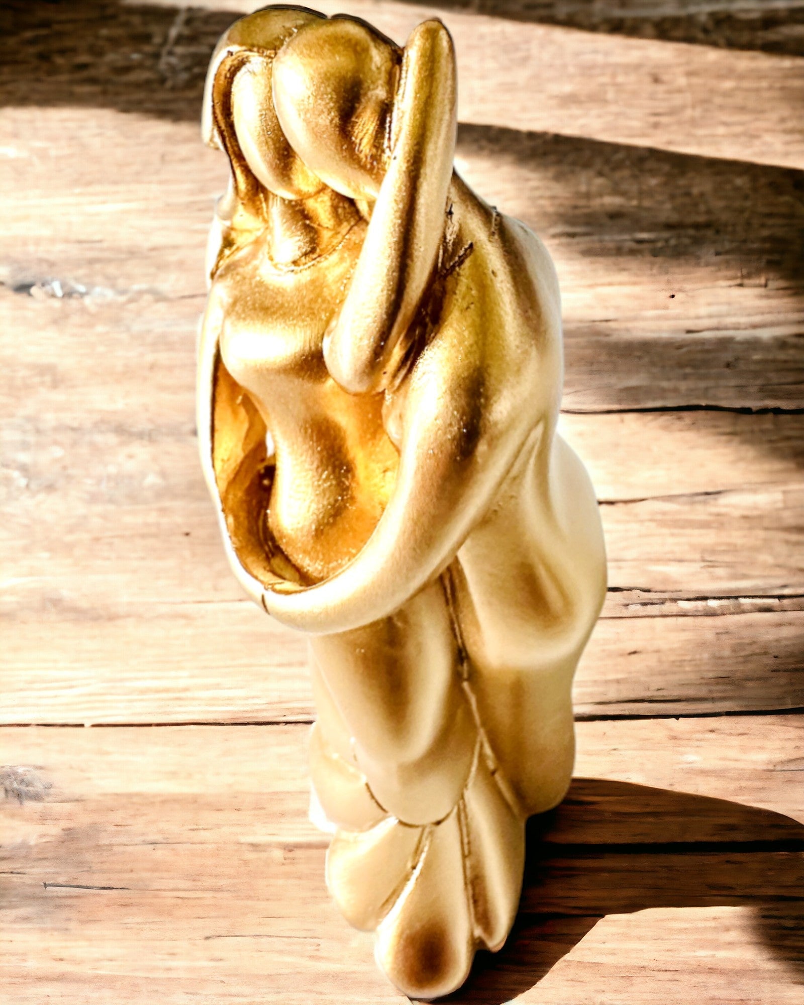 Goldener Tanz der Liebe - Kleine Dekorationsfigur mit Gravuroption