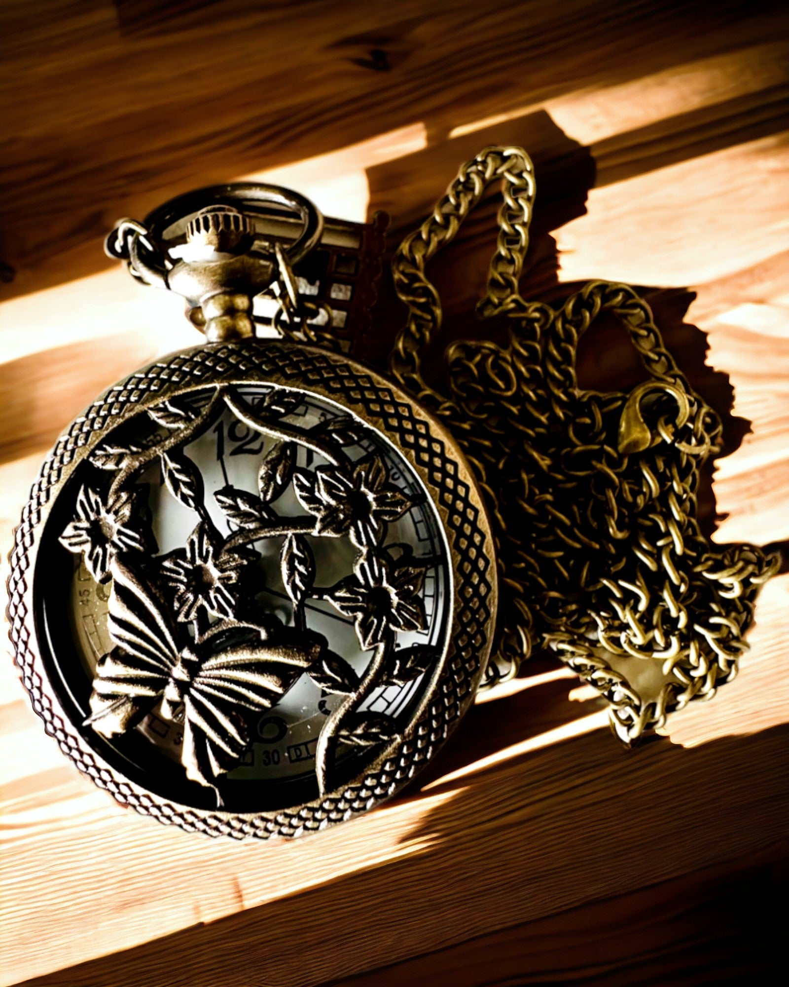 Taschenuhr "Schmetterling Eleganz" mit Gravurpersonalisierung